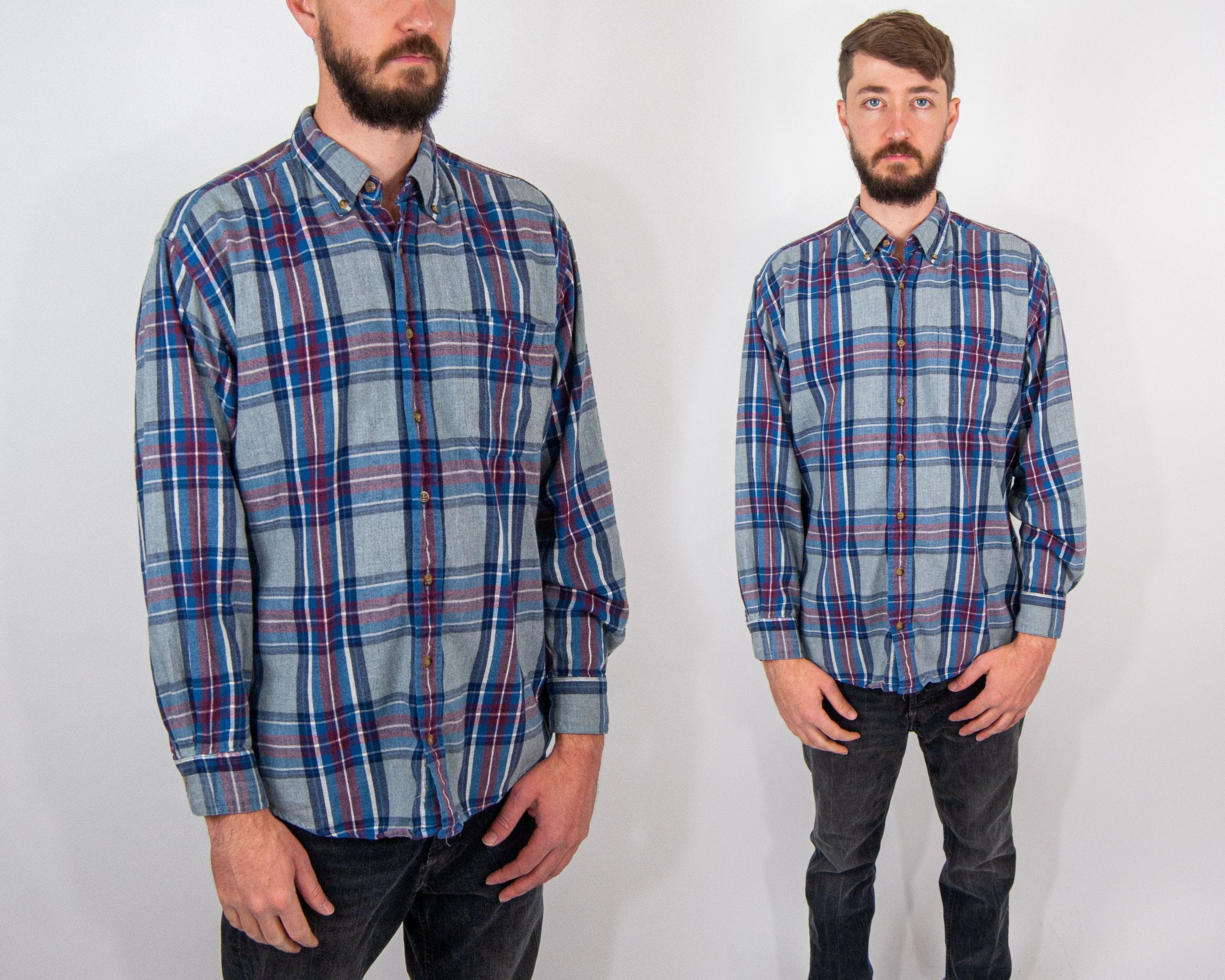 00's Men's Blue Plaid Flannel by Woolrich