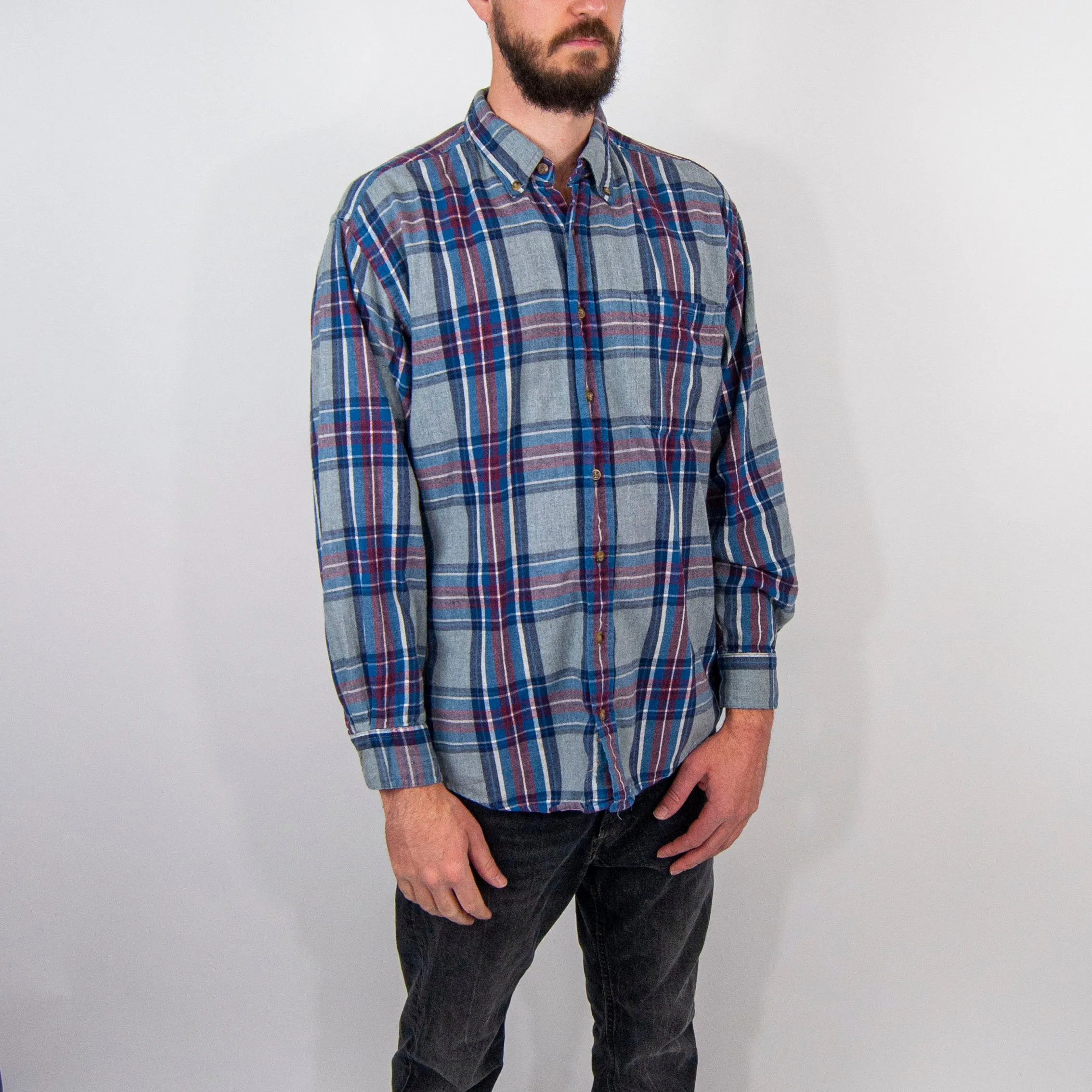 00's Men's Blue Plaid Flannel by Woolrich