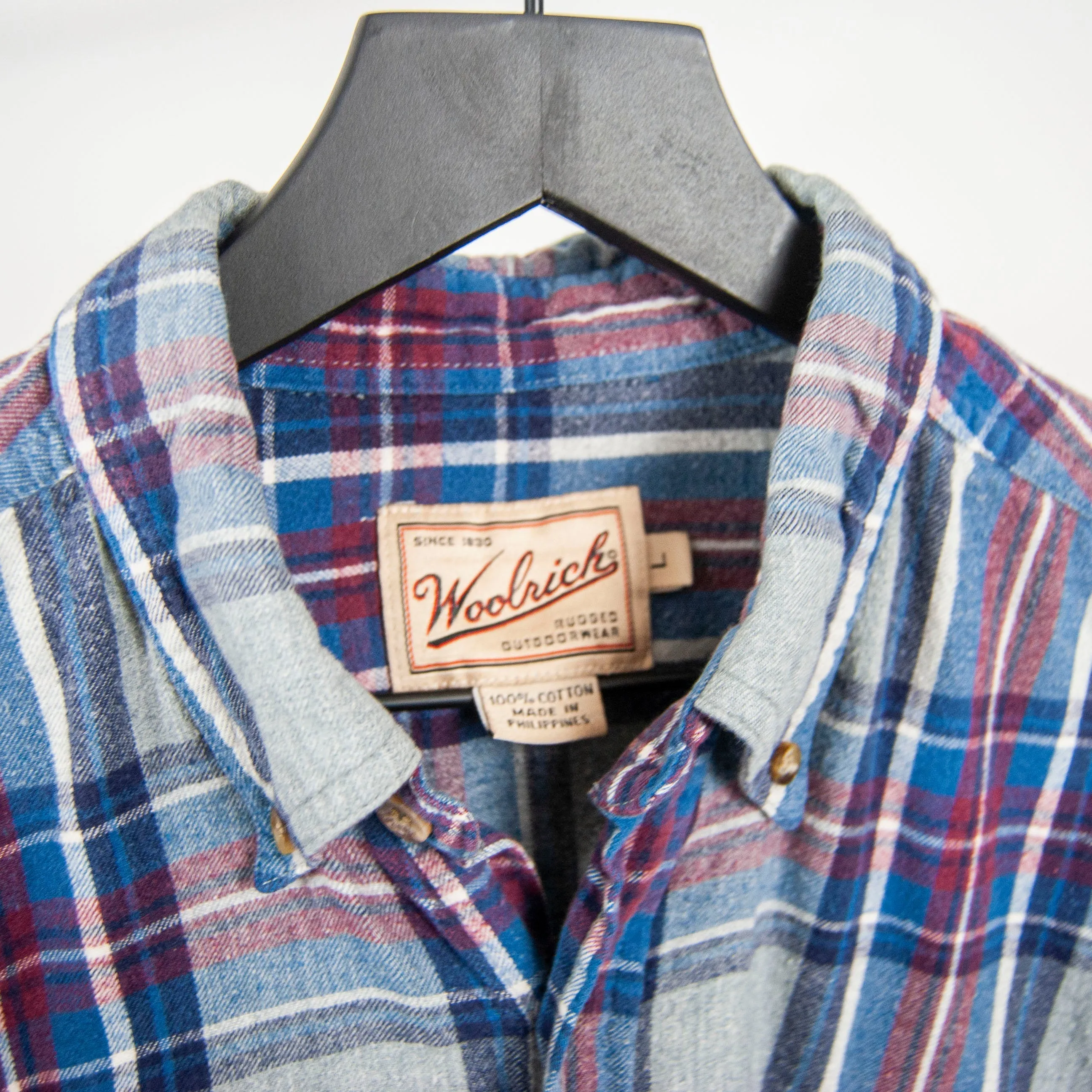 00's Men's Blue Plaid Flannel by Woolrich