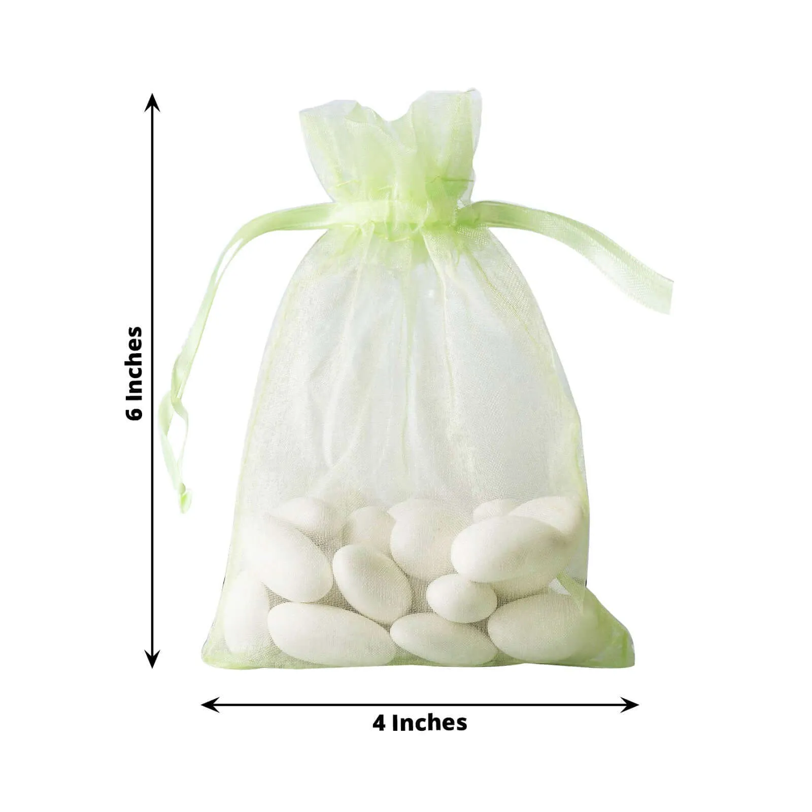 10 Pack 4"x6" Mint Organza Drawstring Wedding Party Favor Gift Bags - Clearance SALE