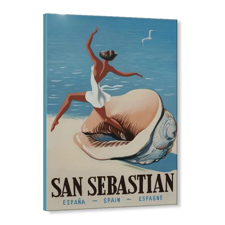 100% handmade Vintage Poster SAN SEBASTIAN 36x48Inch (90x120cm)