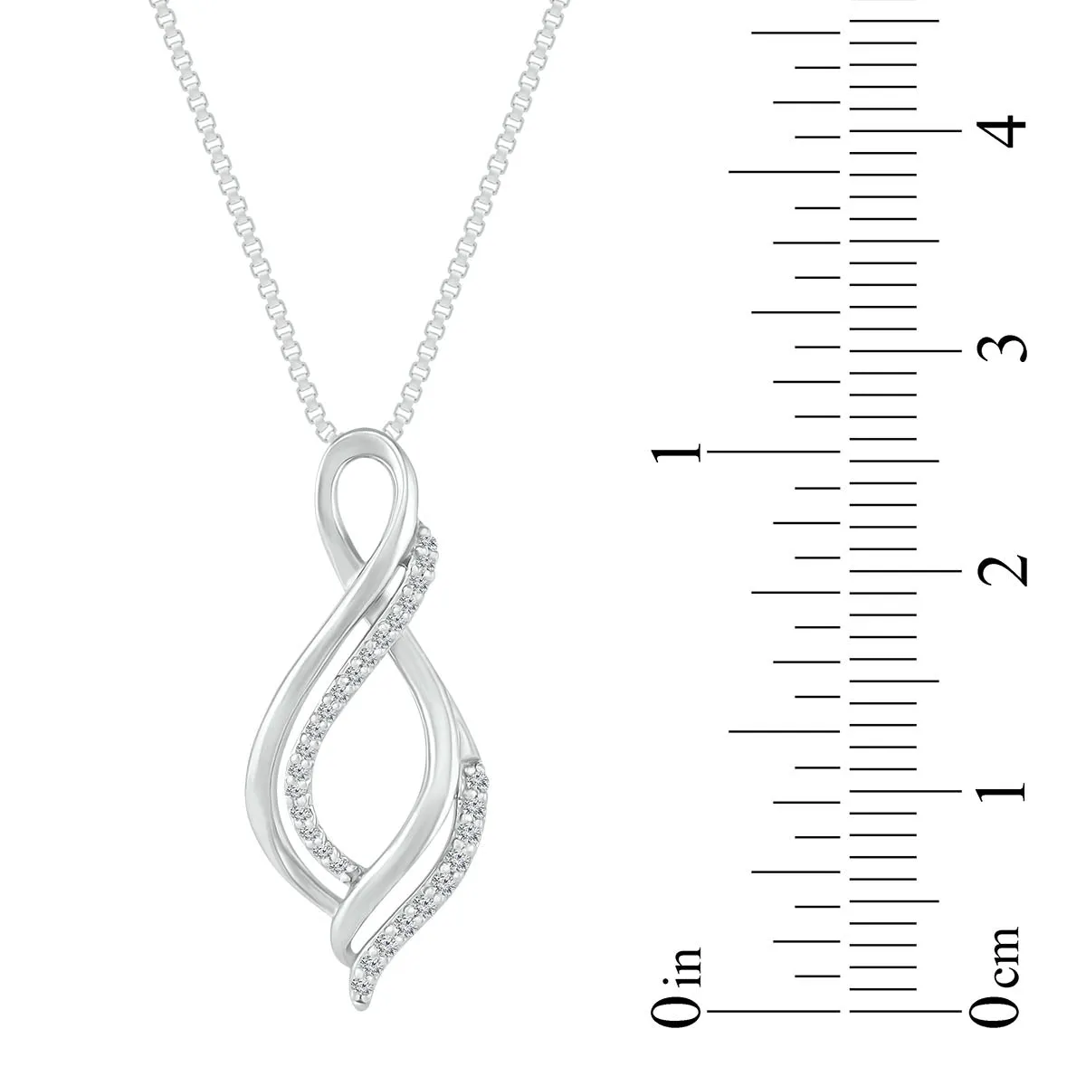 1/10 CTW Diamond Fashion 18-inch Pendant in Sterling Silver