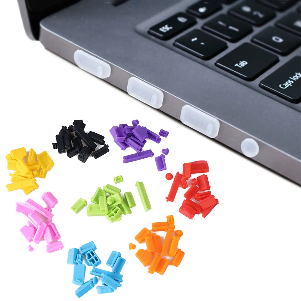 13Pcs Silicone Anti Dust Plug Stopper Universal Dustproof Usb Port Rj45 Interface Cover For Laptop P