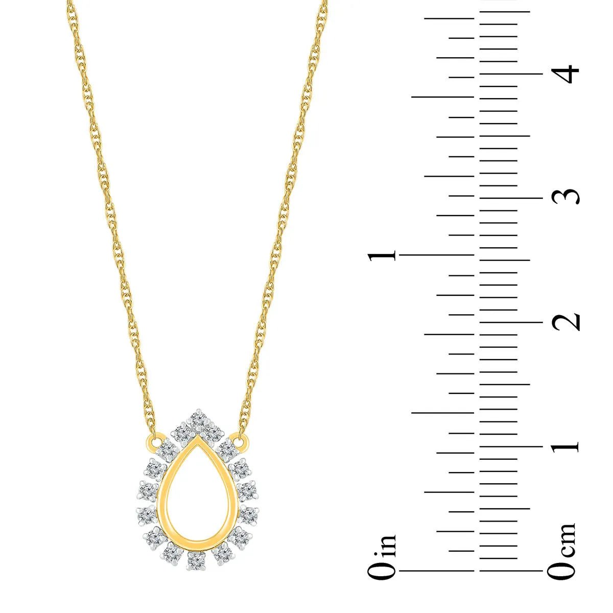 1/6 CTW Diamond Fashion 18-inch Pendant in 10KT Yellow Gold