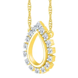 1/6 CTW Diamond Fashion 18-inch Pendant in 10KT Yellow Gold