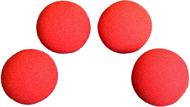 2.5 inch Super Soft Sponge Ball (Red) Pack of 4 from Magic