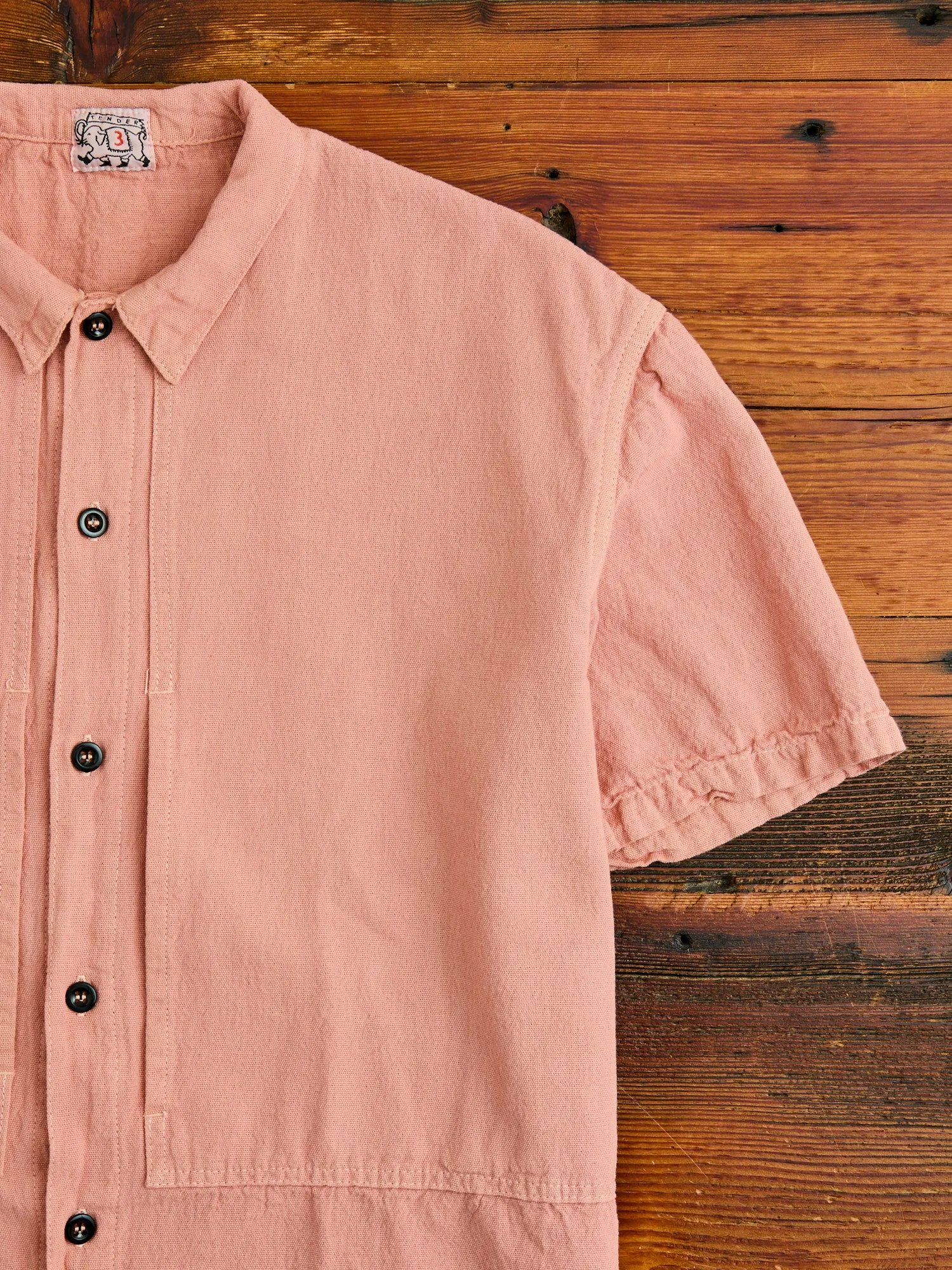 479 Short Sleeve Square Tail Yoke Shirt in Madder