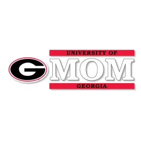 6 inch UGA Mom Stacked Decal