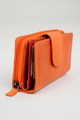 Adrian Klis 5103 Ladies Wallet, Orange, Leather