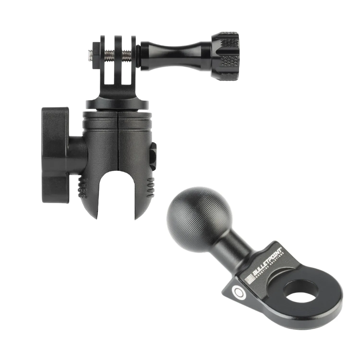 Aluminum Angled Bolt Mount with Integrated 20mm Ball