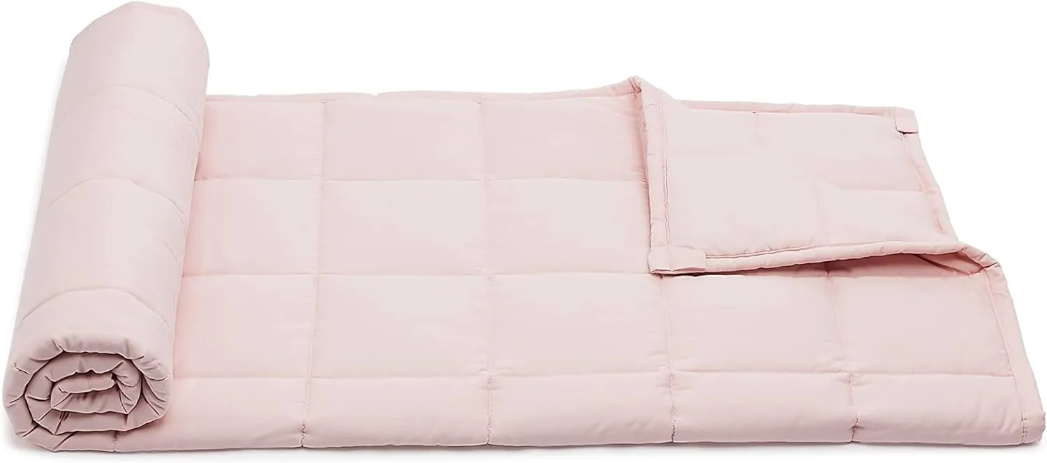 Amazon Basics Kids Cotton Weighted Blanket - 7-Pound, 41" x 60", Pink