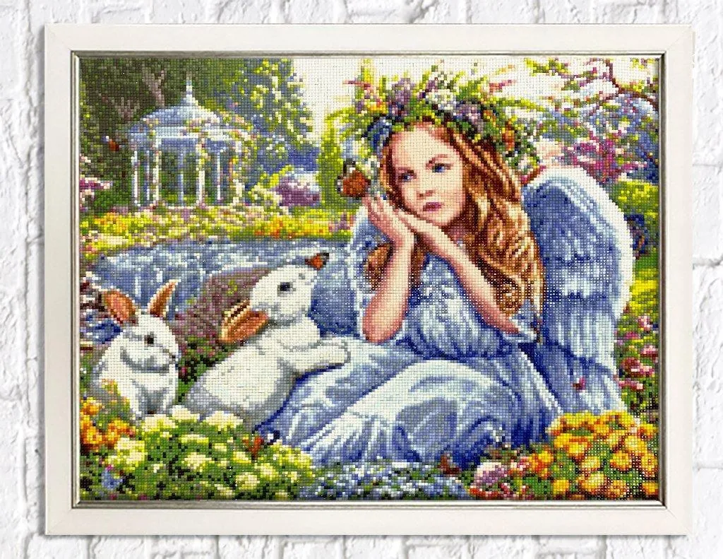 Angel in the Garden CS2485 18.9 x 14.9 inches Crafting Spark Diamond Painting Kit