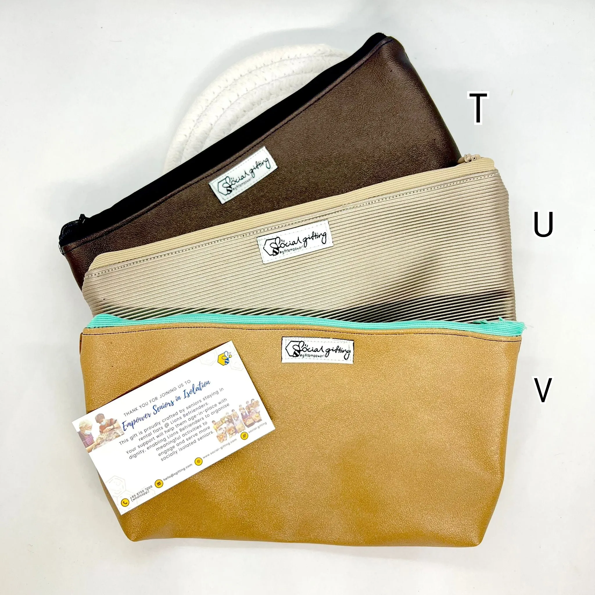 Assorted PU Leather Pouches (Medium)