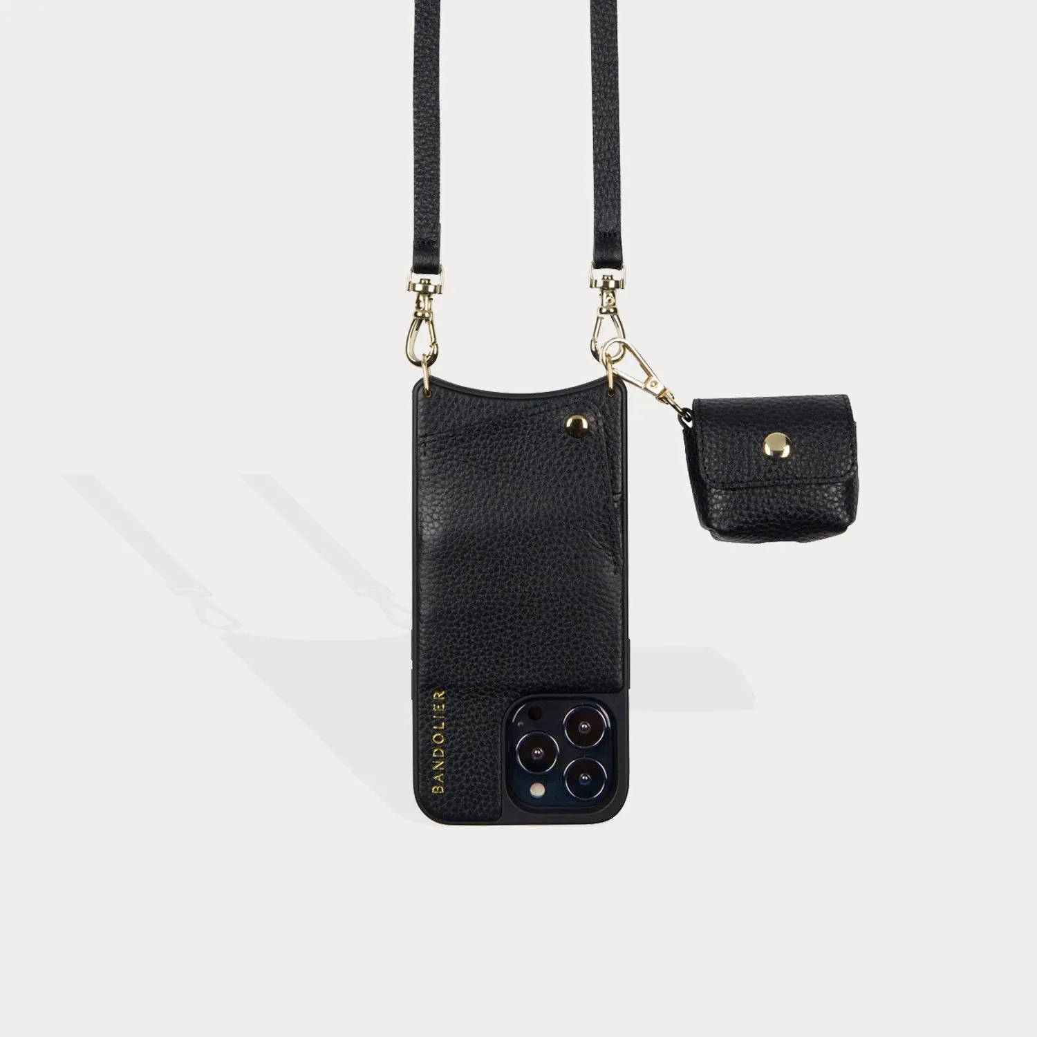 Avery AirPods Clip-On Pouch - Black/Gold