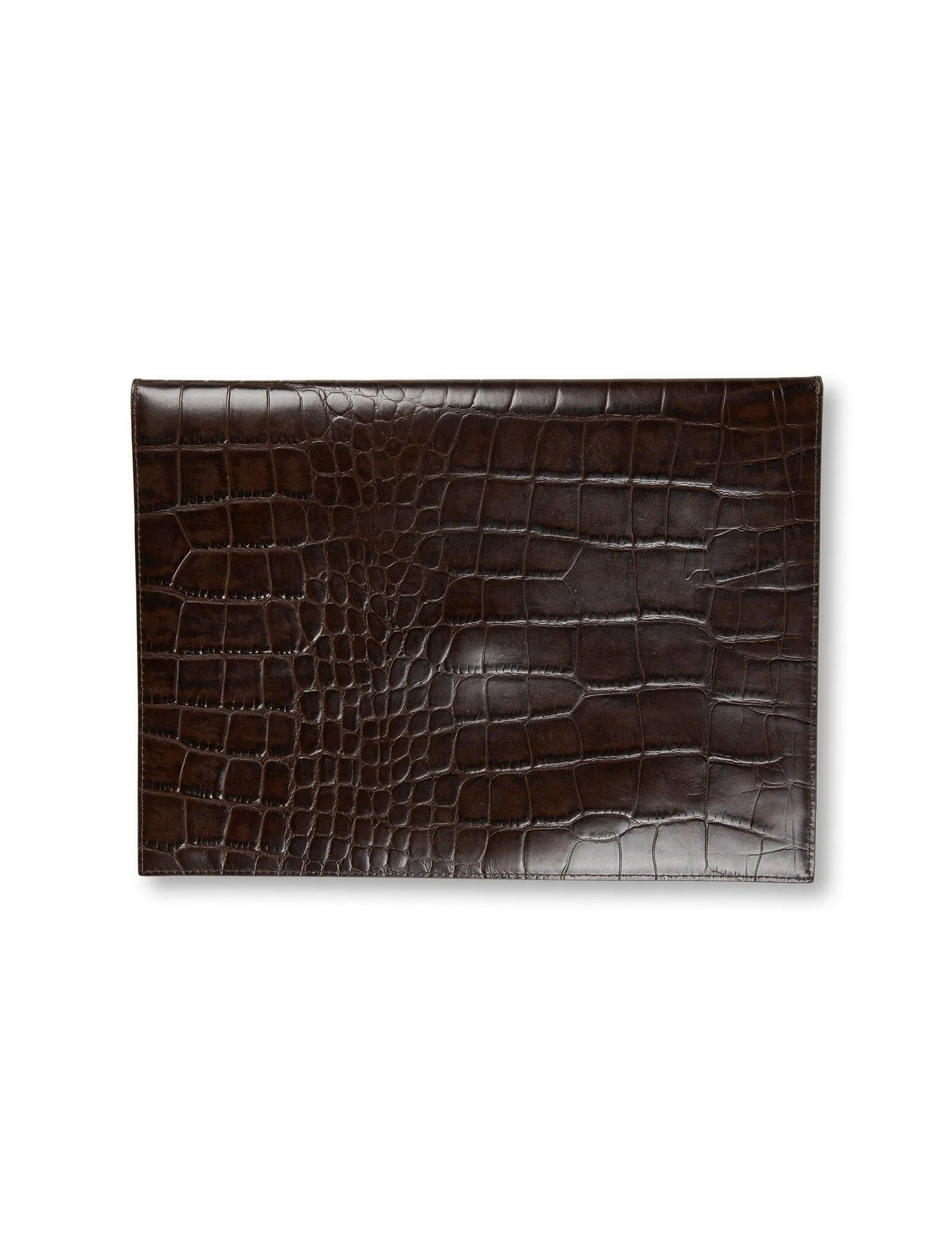 Big Envelope Bag — Brown Croco