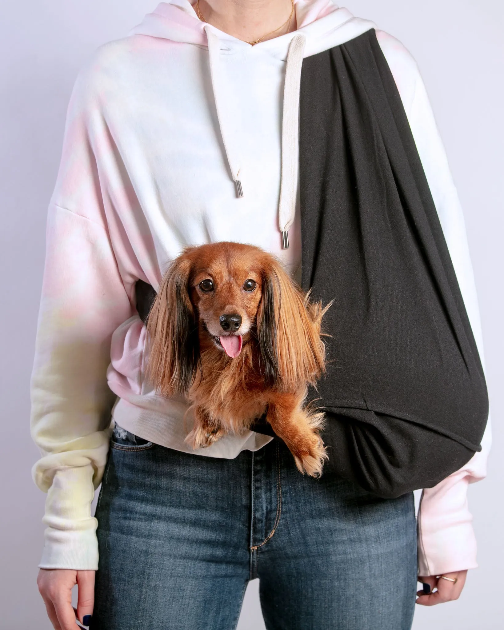 Black Woven Cotton Dog Sling (FINAL SALE)