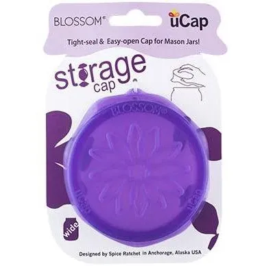 Blossom uCap -  Mason and Canning Jar Cap, Purple