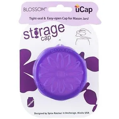 Blossom uCap -  Mason and Canning Jar Cap, Purple