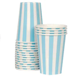 Blue Striped Cups