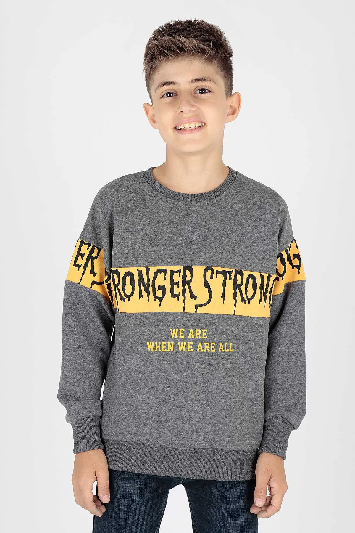 Boy Strong Printed Trend Sweatshirt AK15106