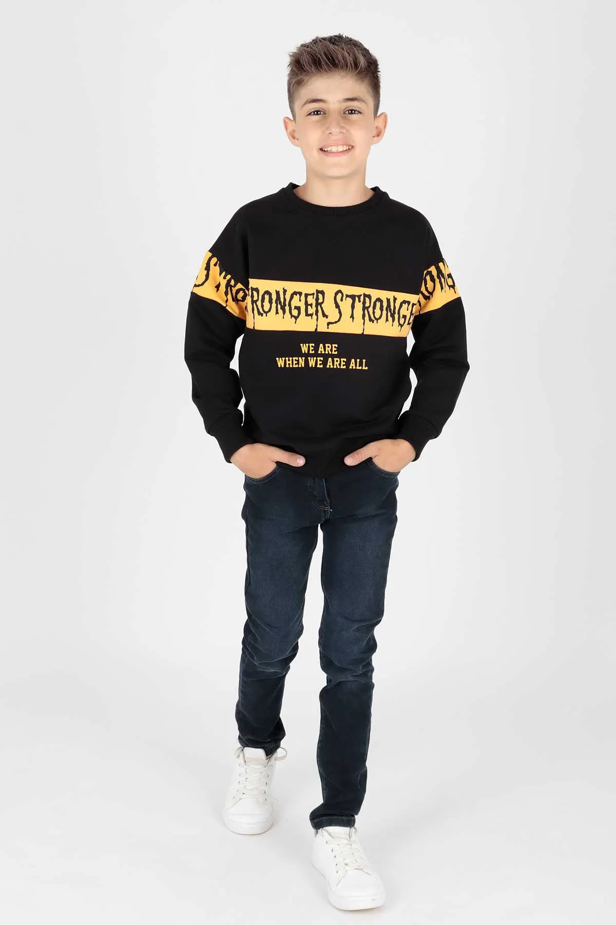 Boy Strong Printed Trend Sweatshirt AK15106