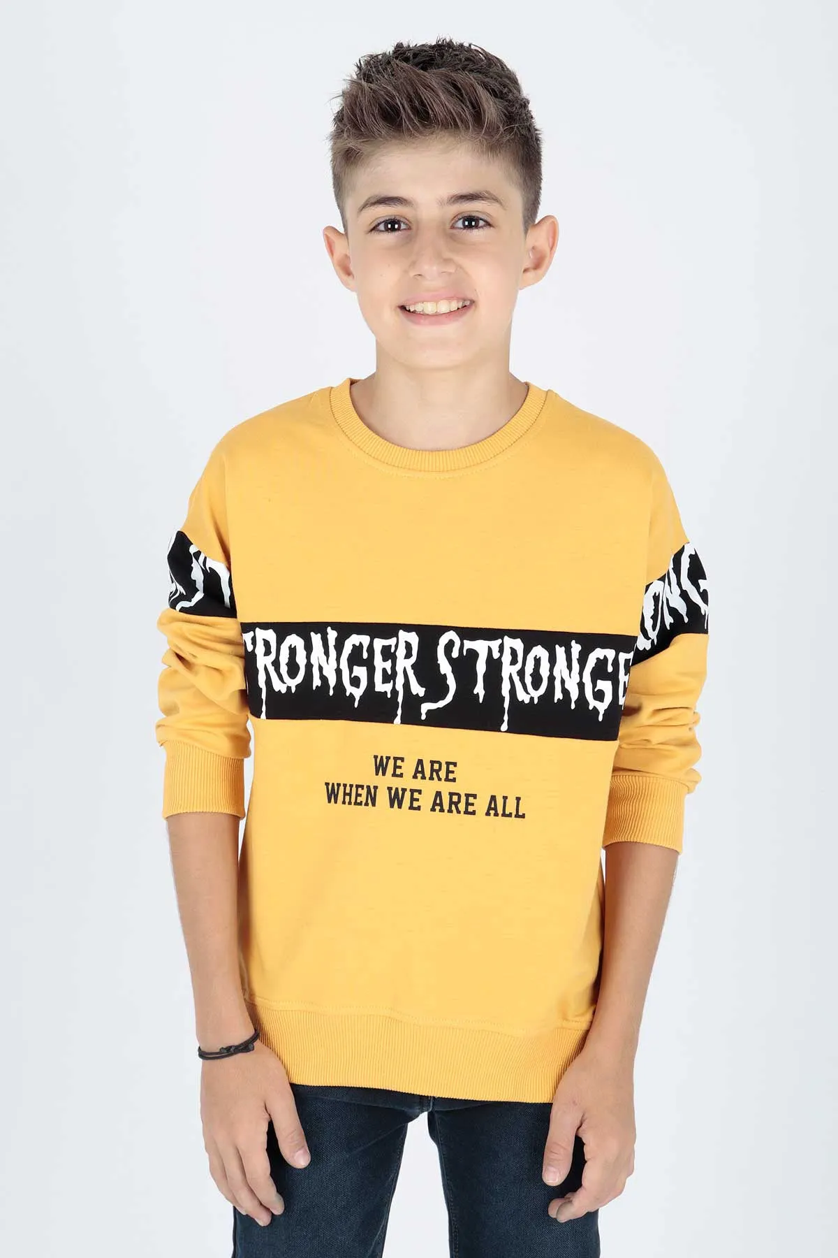 Boy Strong Printed Trend Sweatshirt AK15106