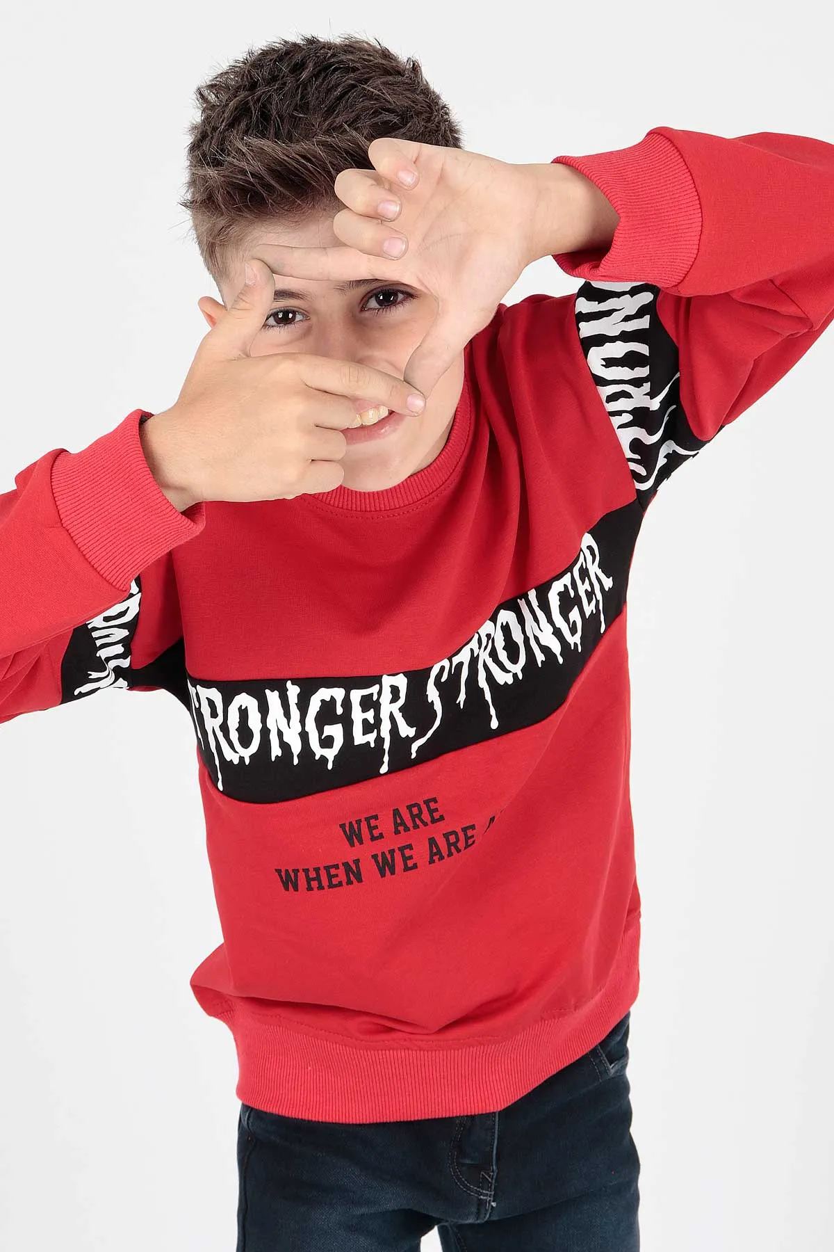 Boy Strong Printed Trend Sweatshirt AK15106