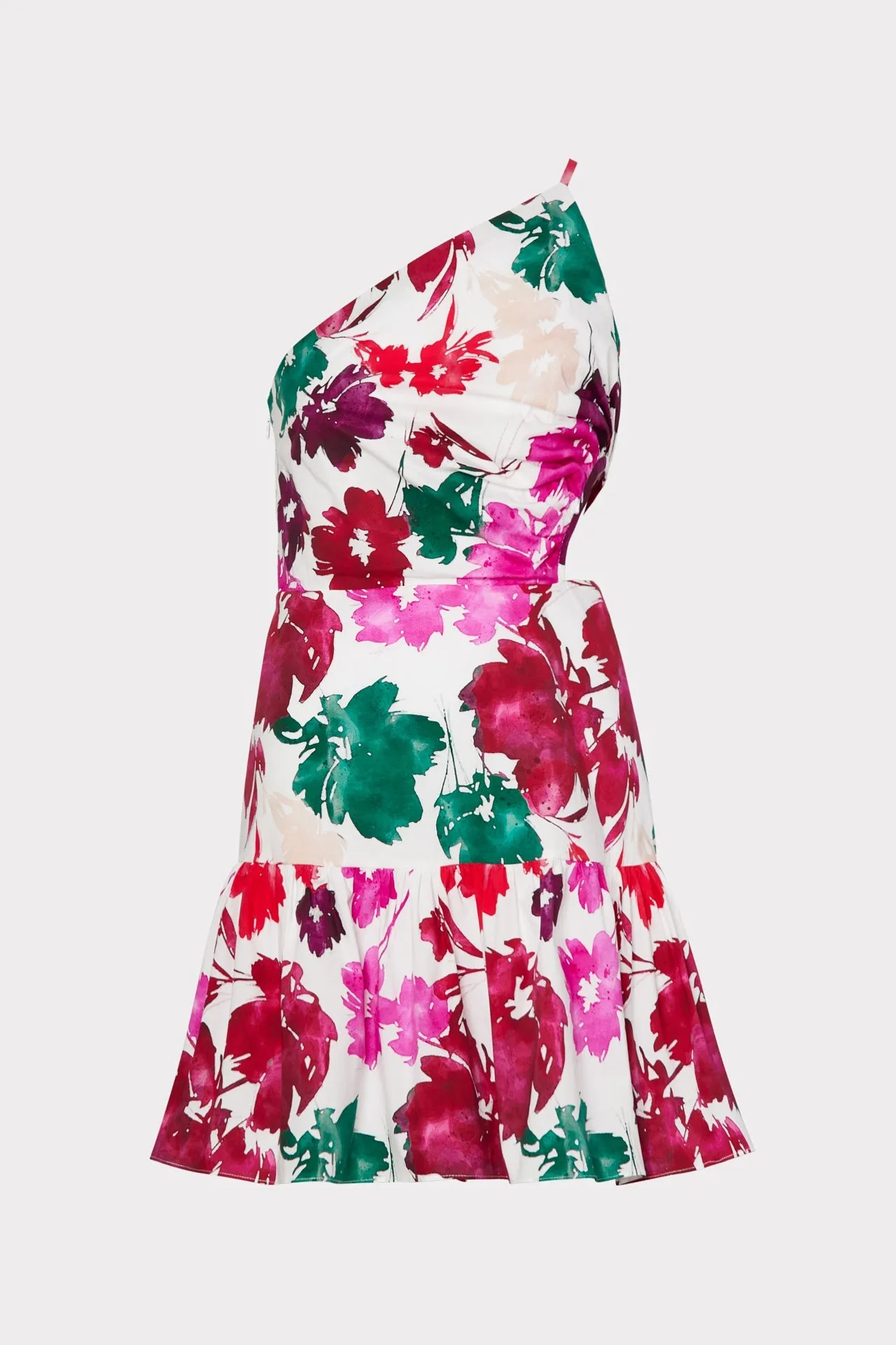 Brinlee Watercolor Silhouette Cutout Dress