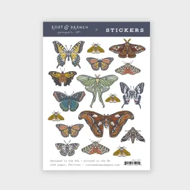 Butterflies   Moths Sticker Sheet