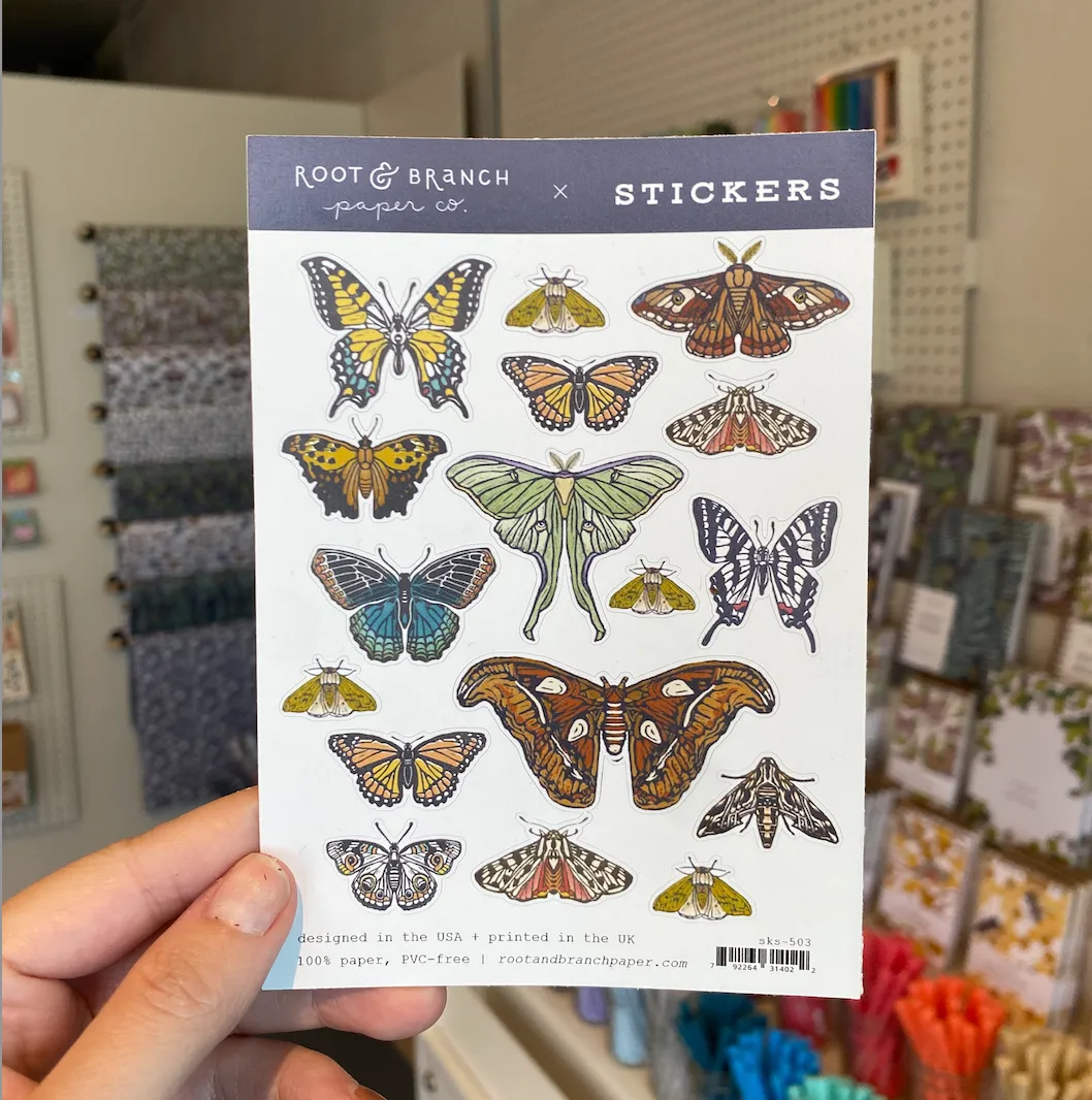 Butterflies   Moths Sticker Sheet