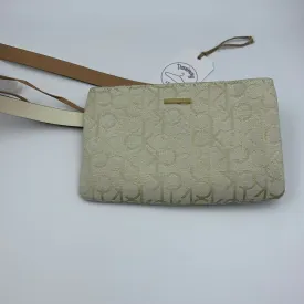 CK Calvin Klein Ivory & Gold Convertible Crossbody - Fanny Pack Purse NWT