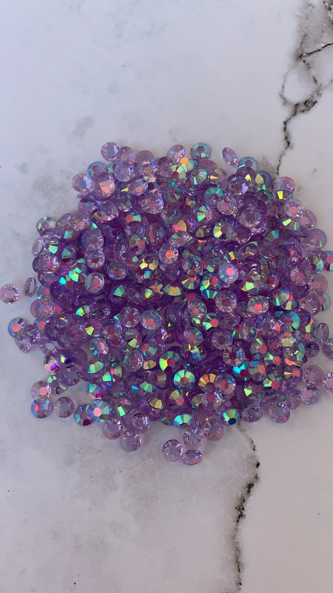 CLEAR LILAC clear ab 5mm 4mm rhinestones beads