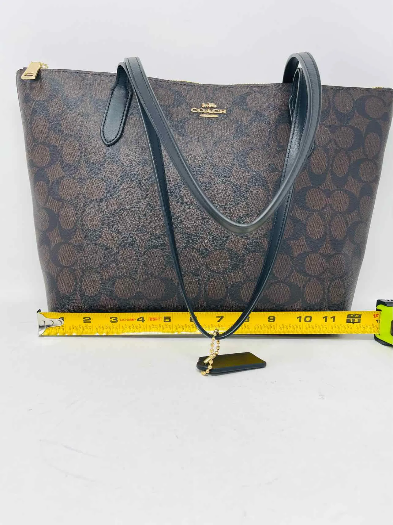 Coach Brown/Chocolate Signature Leather Designer Tote