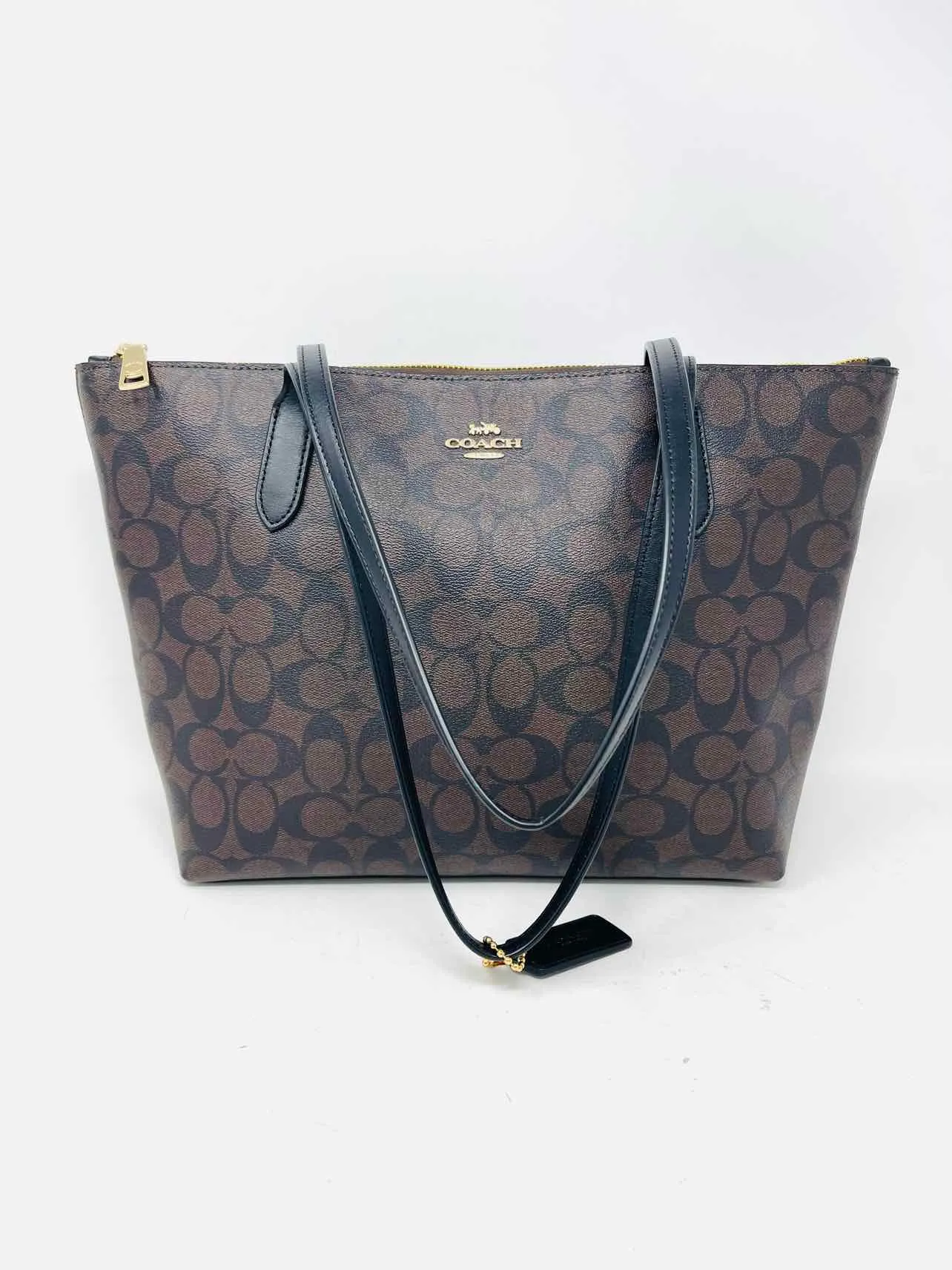 Coach Brown/Chocolate Signature Leather Designer Tote