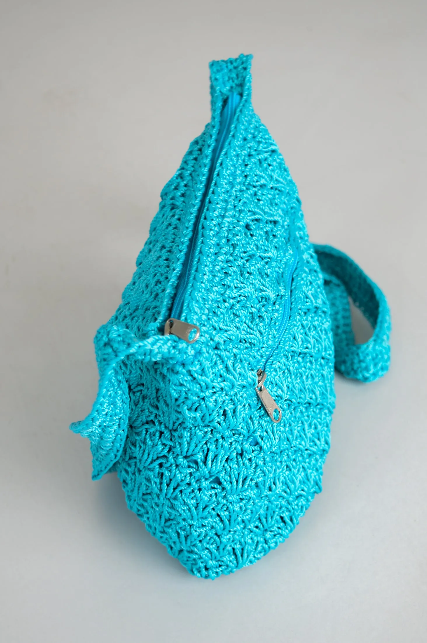 Crochet Bag, Turquoise