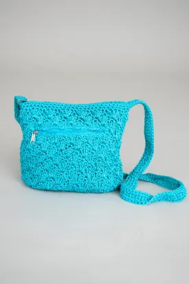 Crochet Bag, Turquoise