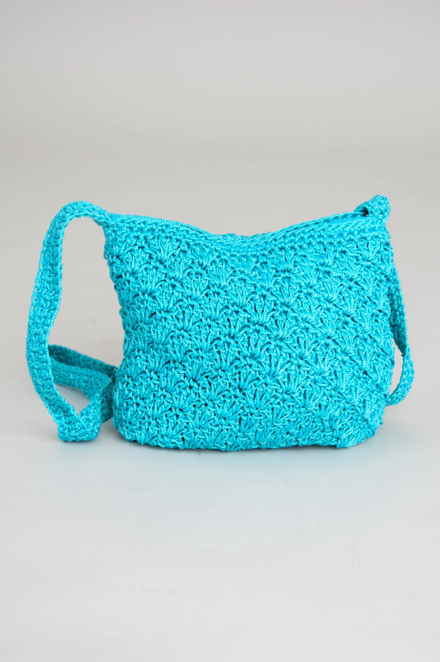 Crochet Bag, Turquoise