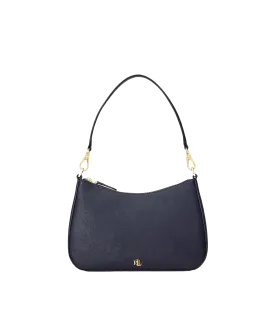 Crosshatch Leather Medium Danni Bag - Navy