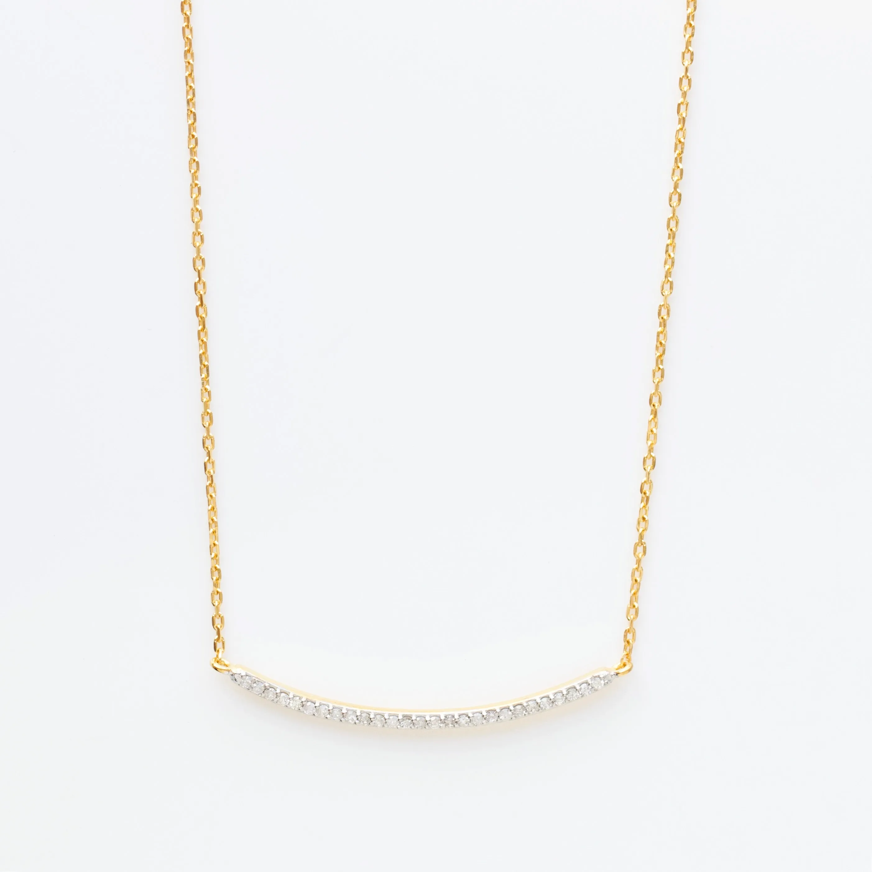 Diamond Pave Bar Necklace