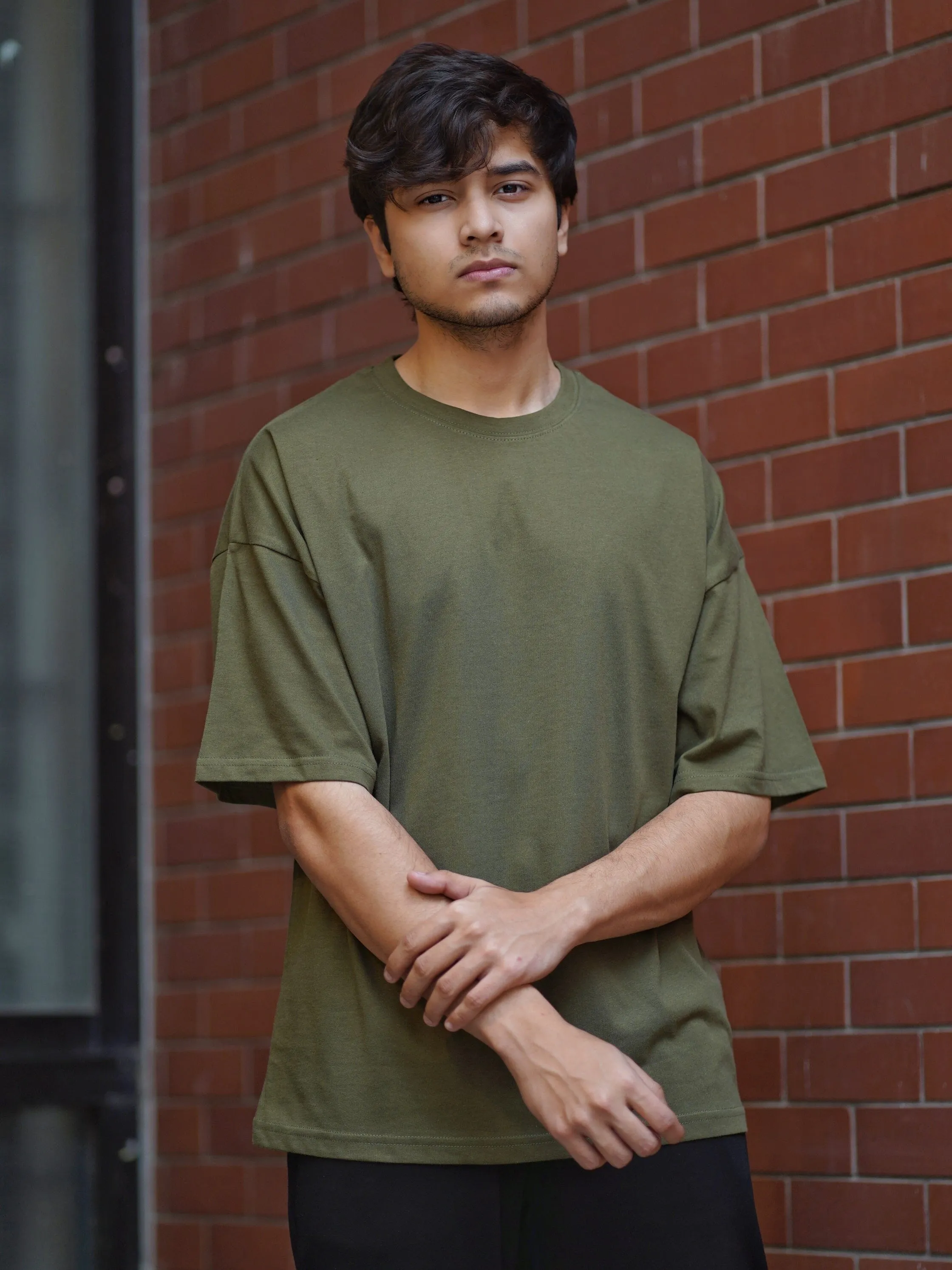 Drop Shoulder Olive