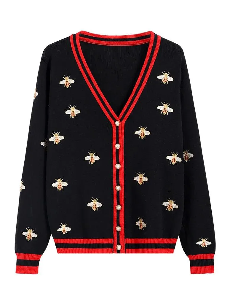 Elizabeth Bee Embroidery Cardigan