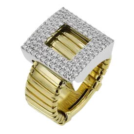 Fashion Ring In 18k Gold With Diamonds