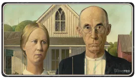 Fine Art American Gothic Standard Gaming Playmat Mousepad by Grant Wood