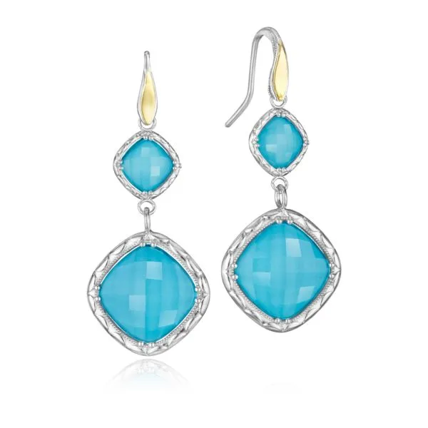 Flourishing Gem Drop Earrings featuring Neo-Turquoise