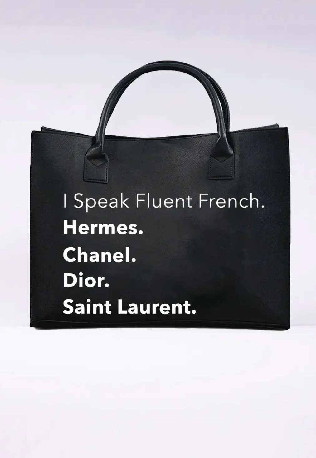 Fluency Tote- Black & White