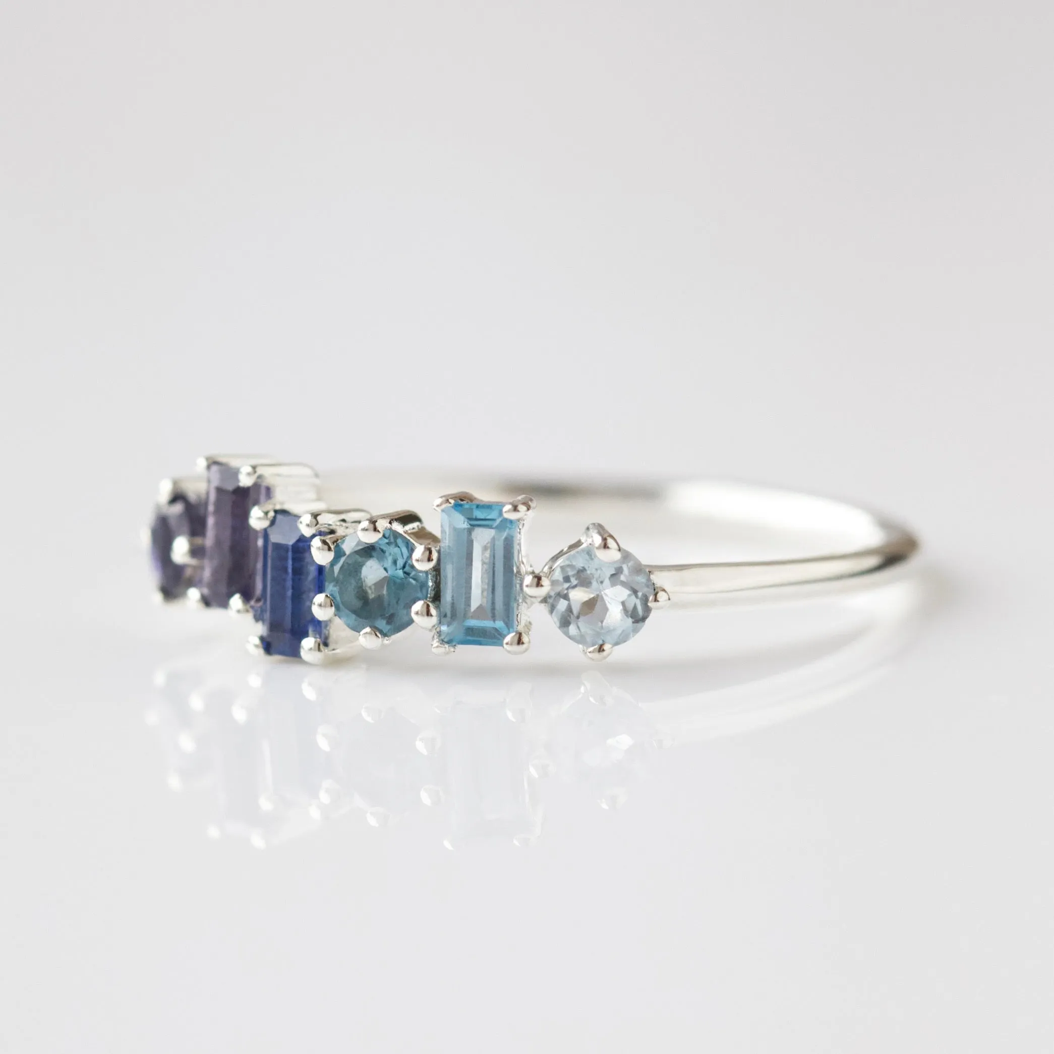 Garden Party Blue Topaz Ombre Ring