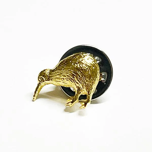 Gold Kiwi Pinback Badge