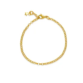 Gold Plated Fine Oval Belcher Bracelet