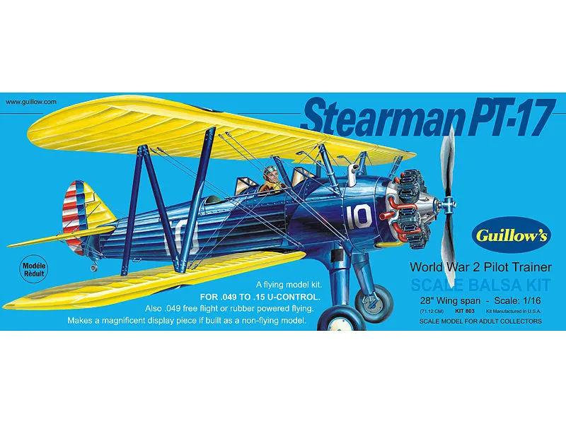 Guillows 1/16 PT-17 Stearman Trainer