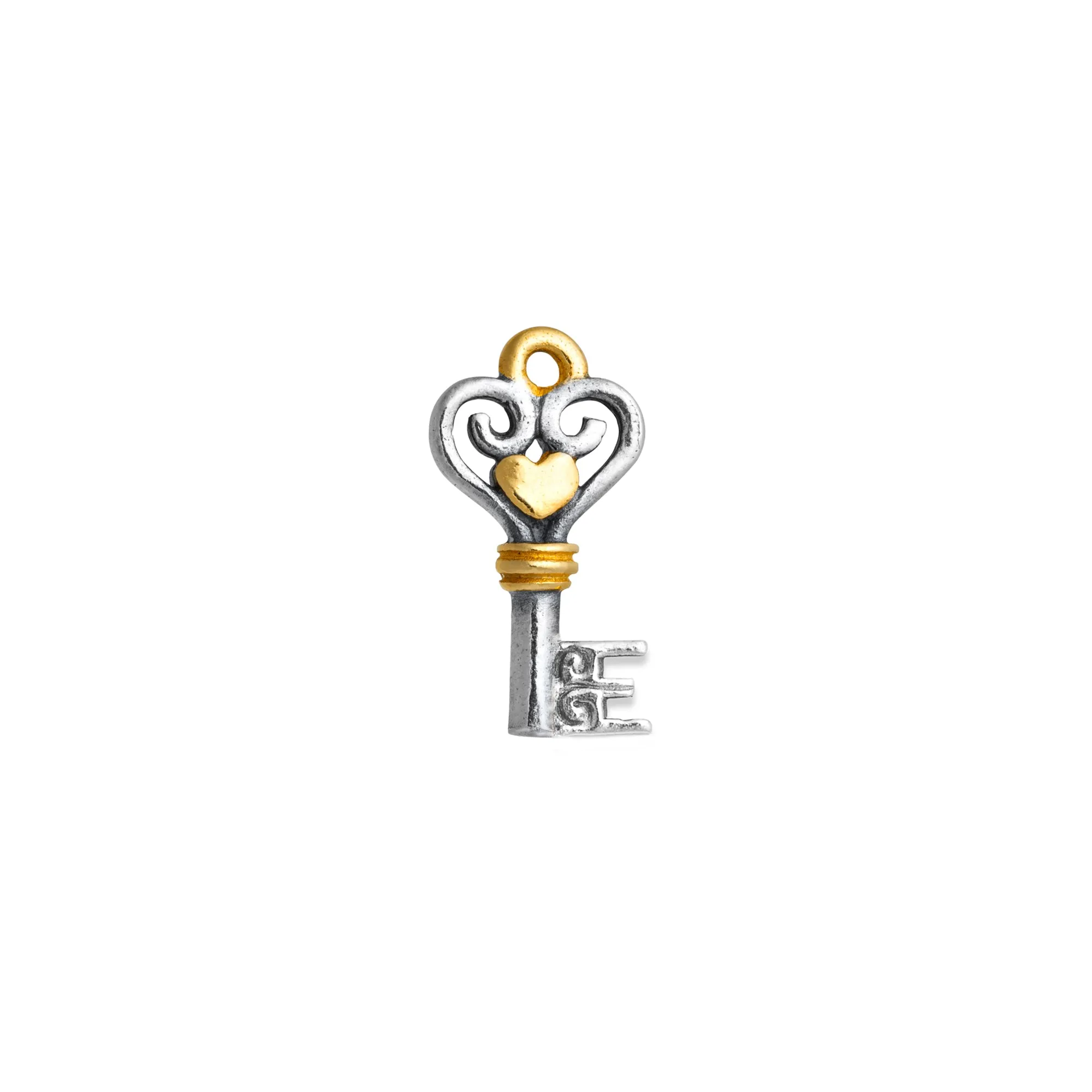 Heart Key Charm